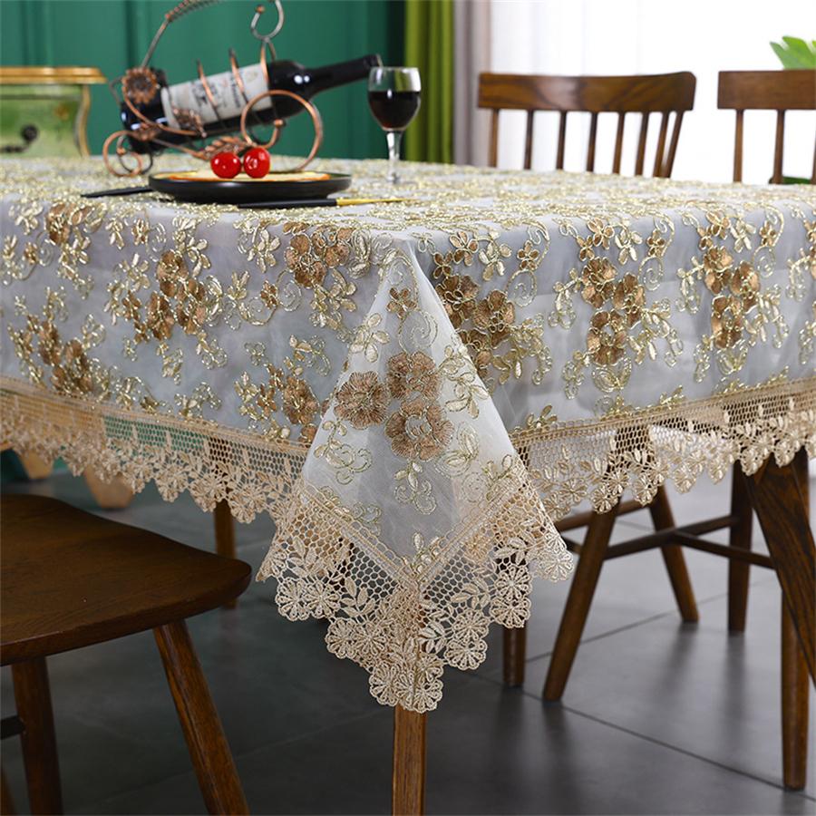 Lace Embroidered Tablecloth, Dining Room Decor Tablecloth, Home Wedding Party Tablecloth, Furniture Cover, Decorative Tablecloth
